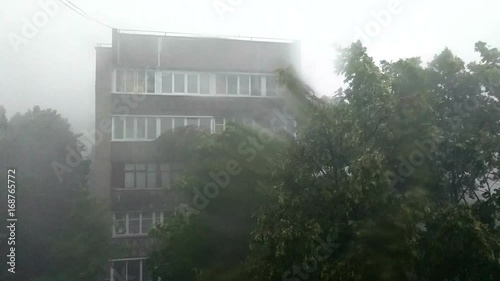 Strong windflaws during spring thunderstorm photo