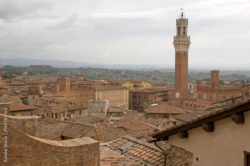 View of old Siena, Tuscany, Italy