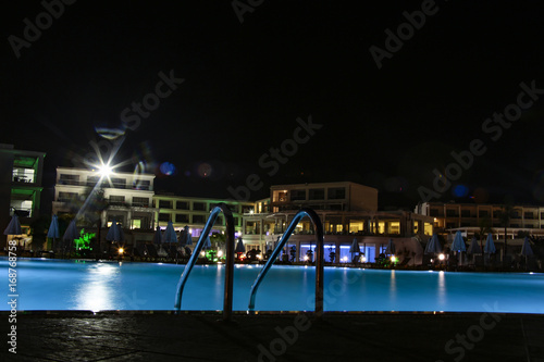 swiming pool at night 