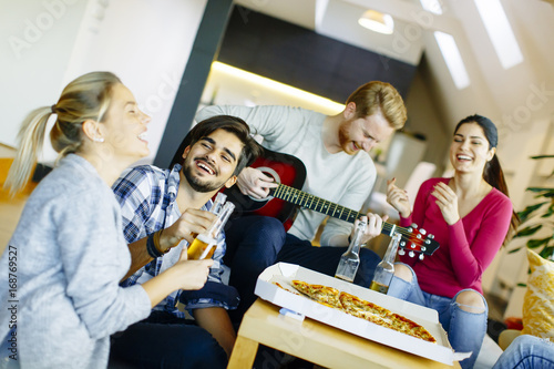 Group of young people havin...