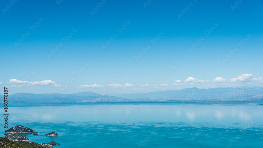 Wonderful Skutary Lake in Montenegro. 