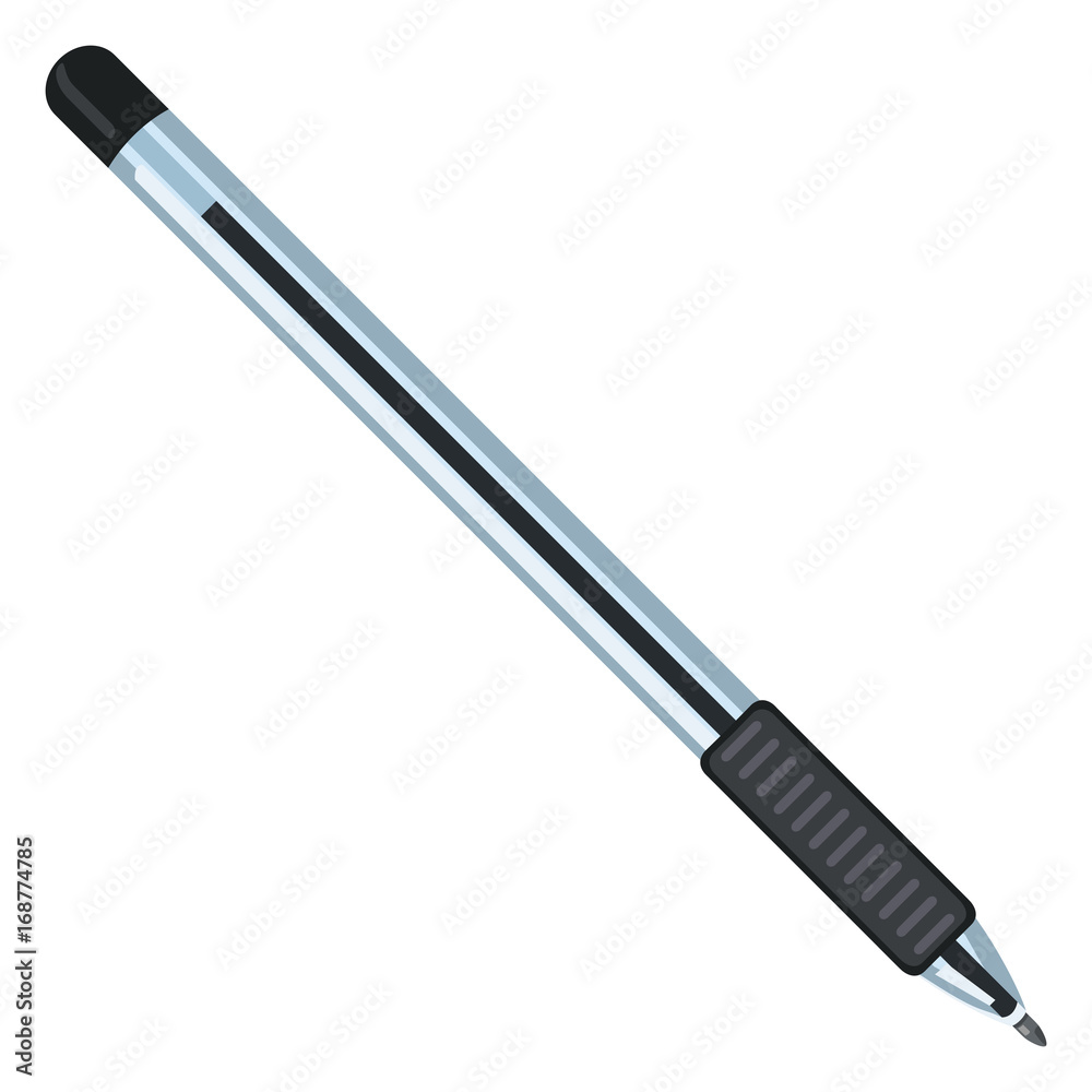 Vector Single Black Ball-point Pen Vector Single Black Ball-point Pen