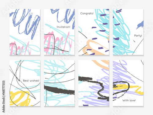 Scribbles marks crayon texture purple on white