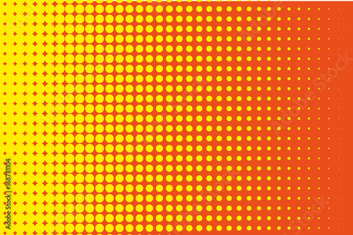 Comic pattern. Halftone background. Orange-yellow color. Dotted retro backdrop