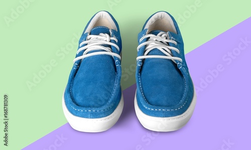 Wallpaper Mural Shoes on background. Torontodigital.ca