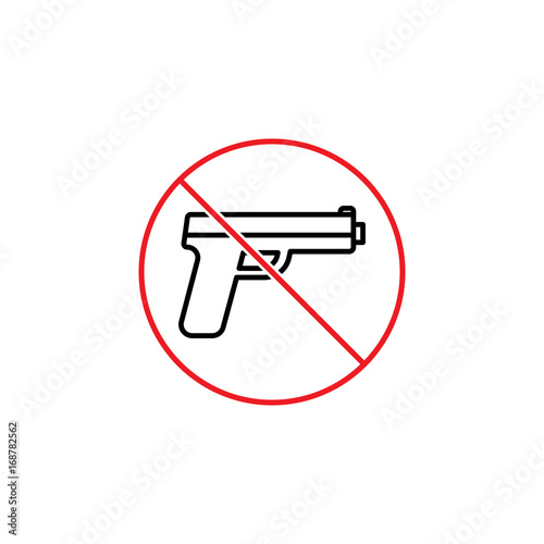 no gun sign on white background