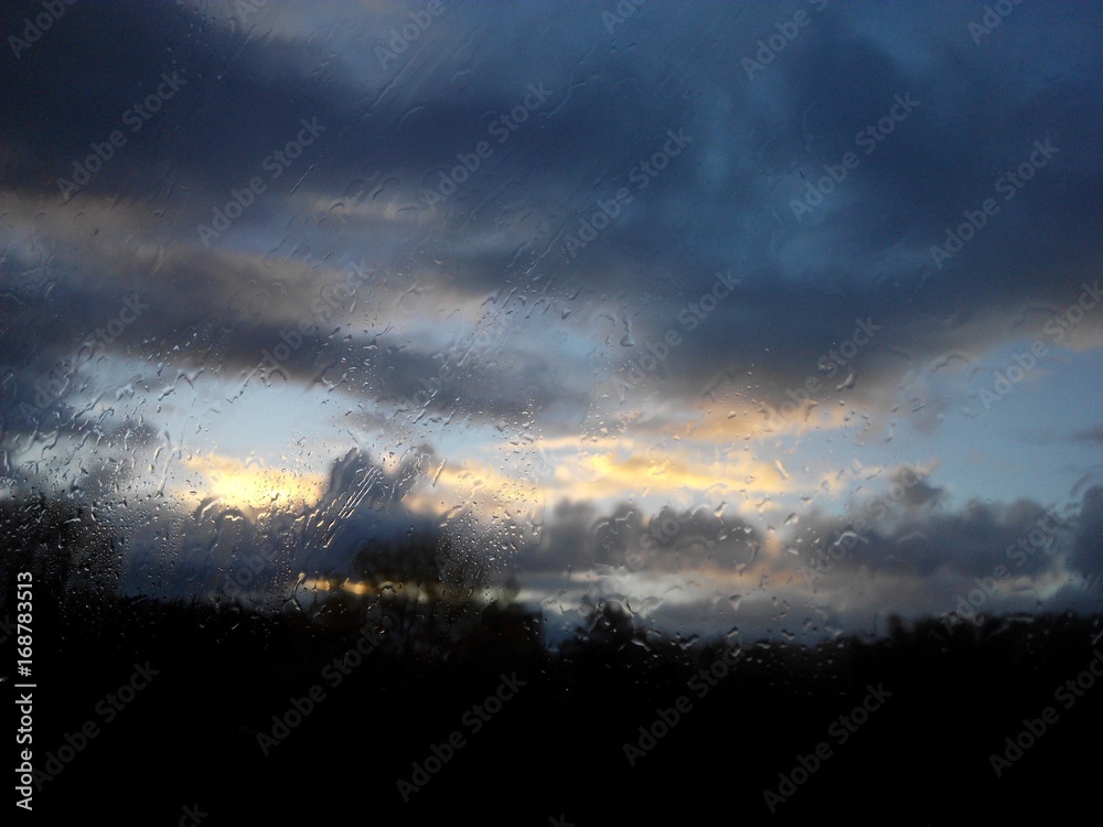 Fototapeta premium Indoor on a rainy day