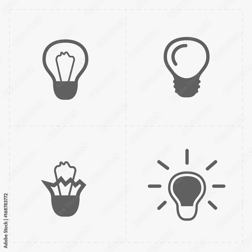 Light bulbs. Bulb icon set. Light bulbs. Bulb icon set.