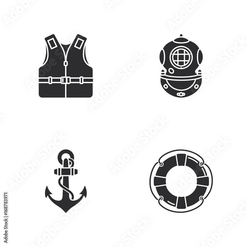 four diving icons