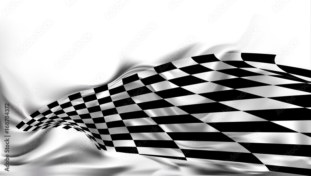 Fototapeta premium race flag wave, waveing checkered flag background layout