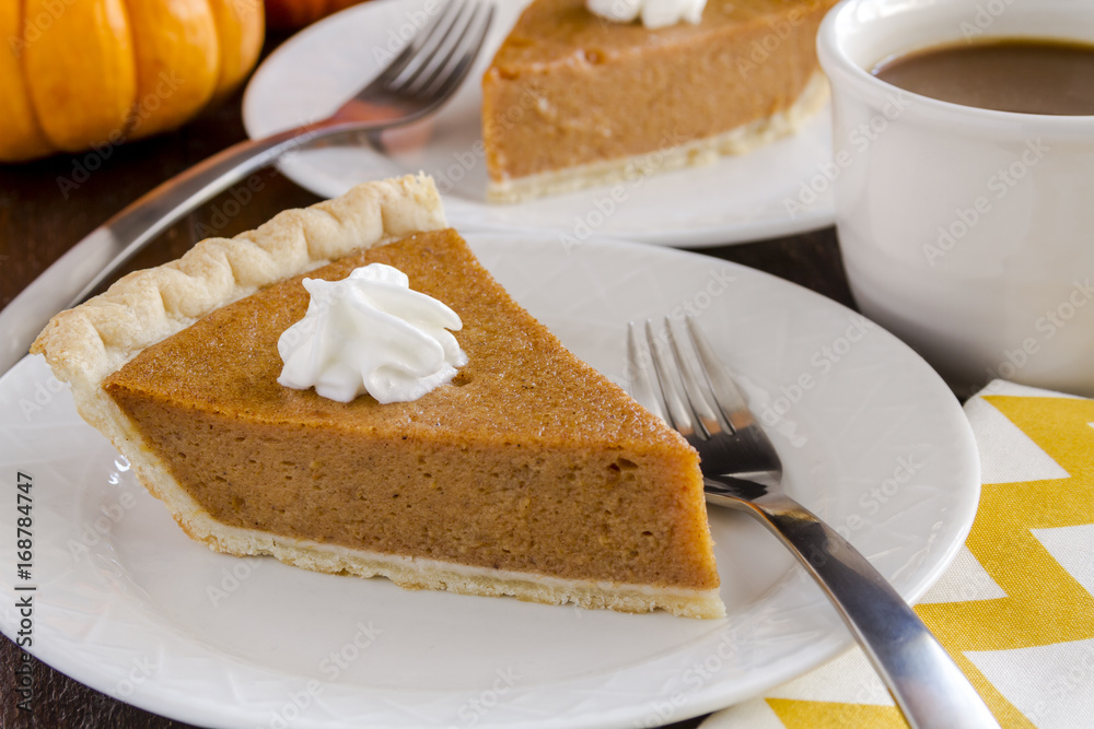 Homemade Pumpkin Pie Slices