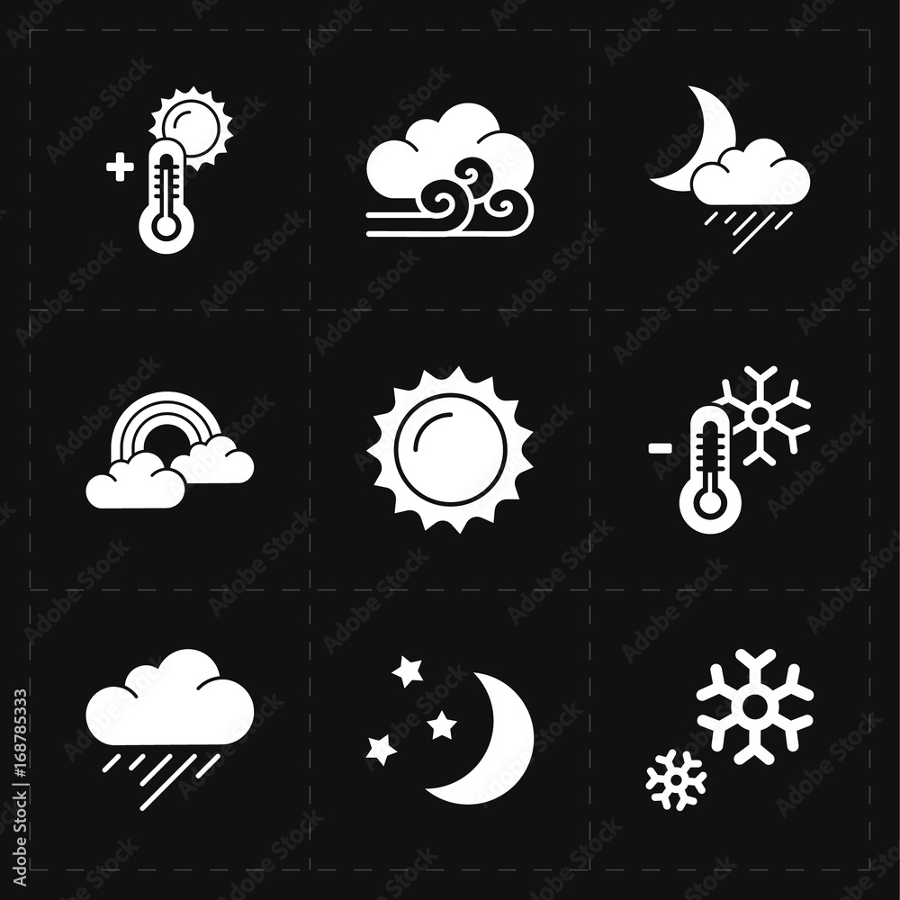 modern weather icons modern weather icons