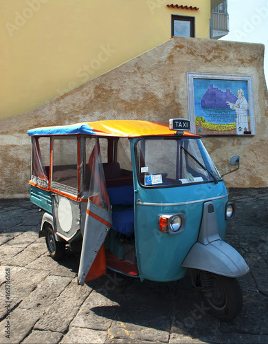 Ischia; Ischia Porto, typical taxi.