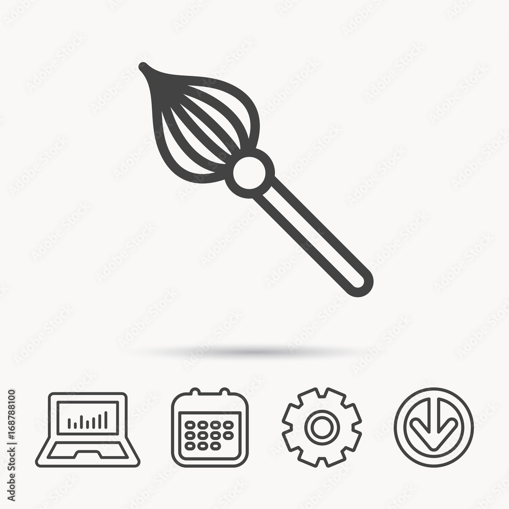 Brush icon. Paintbrush tool sign. Brush icon. Paintbrush tool sign.