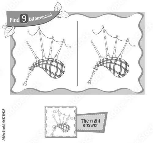 find 9 differences game black dawdling