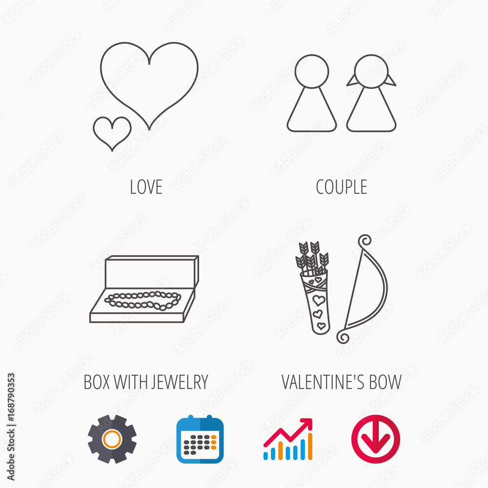 Love heart, jewelry and couple icons. Love heart, jewelry and couple icons.
