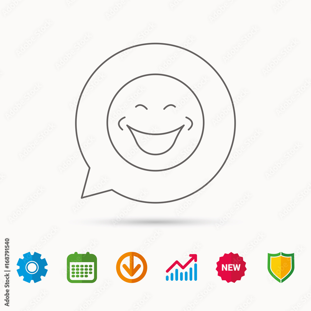 Smile icon. Positive happy face sign. Smile icon. Positive happy face sign.