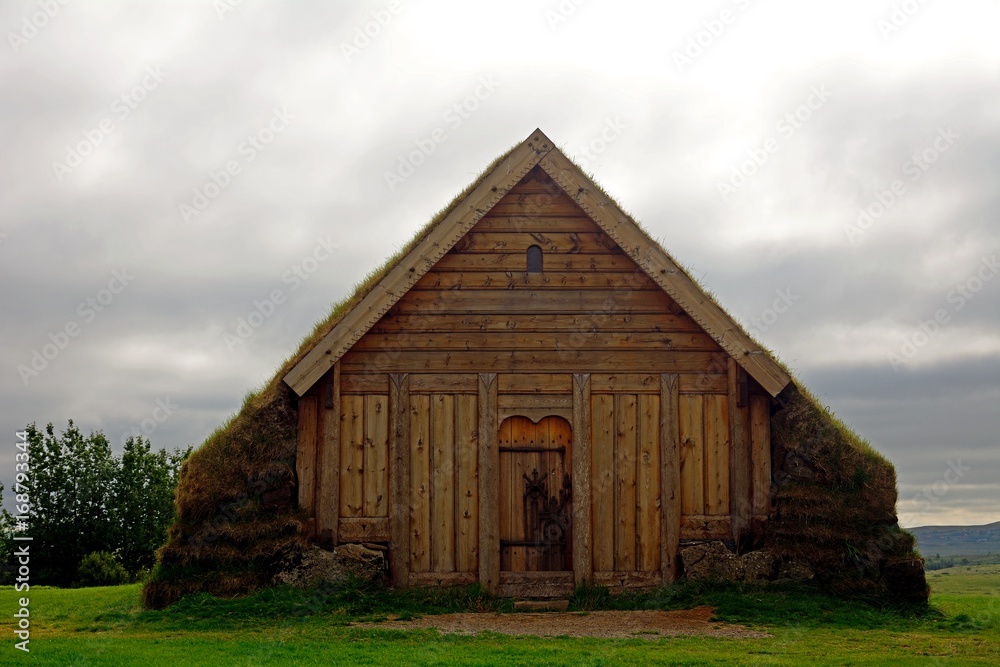 Reconstruction of a medieval church, Skalholt, Iceland Reconstruction of a medieval church, Skalholt, Iceland
