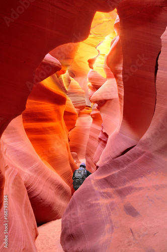 Antelope Canyon in the Navajo Reservation near Page  Arizona USA