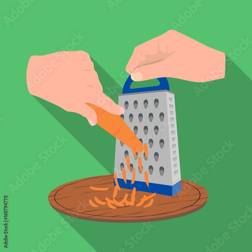 Grater, single icon in flat style.Grater, vector symbol stock illustration web.