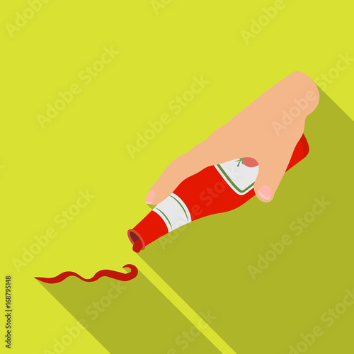 Ketchup,seasoning for eating. Food and cooking single icon in flat style vector symbol stock illustration web.