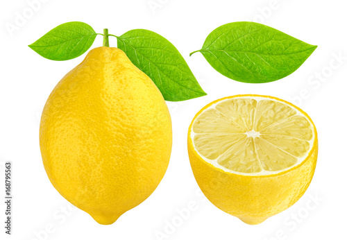 Lemons isolated on white background