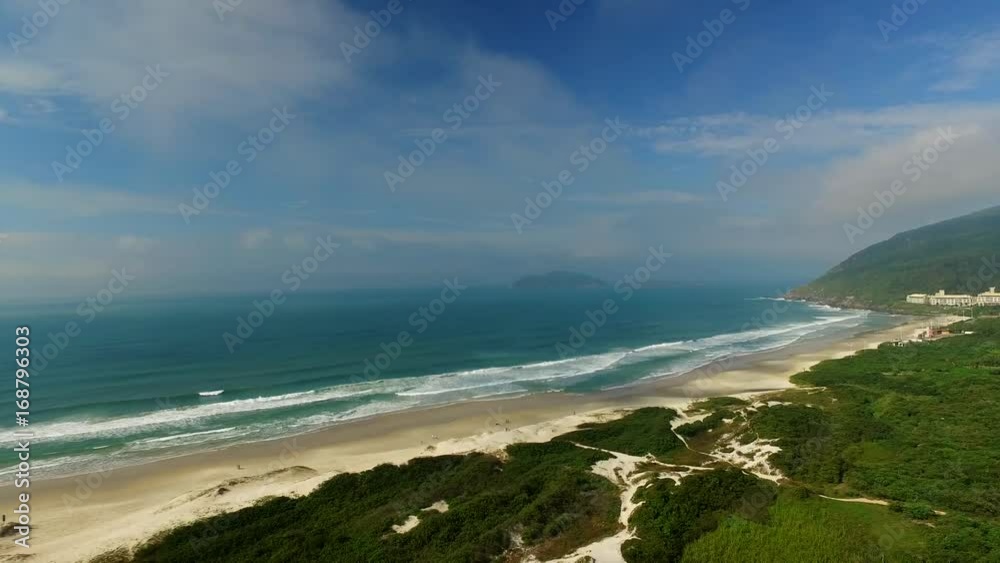 FLORIANOPOLIS, SANTA CATARINA ISLAND, BRAZIL - Costao do santinho Beach Florianopolis, Santa Catarina. July, 2017 FLORIANOPOLIS, SANTA CATARINA ISLAND, BRAZIL - Costao do santinho Beach Florianopolis, Santa Catarina. July, 2017