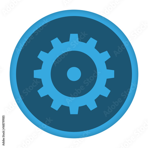 App Icon blau Zahnrad wenige Zähne