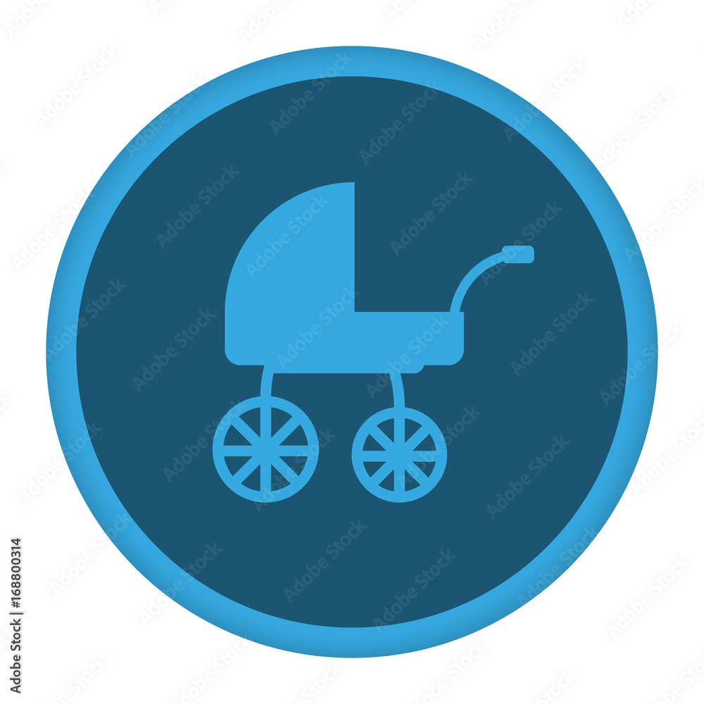 App Icon blau Kinderwagen retro Stock Vector | Adobe Stock