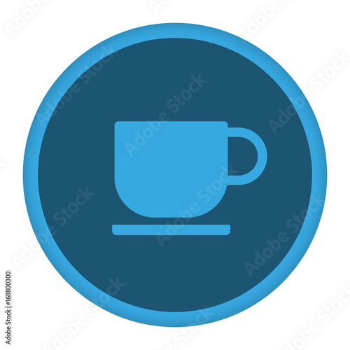 App Icon blau Kaffeetasse