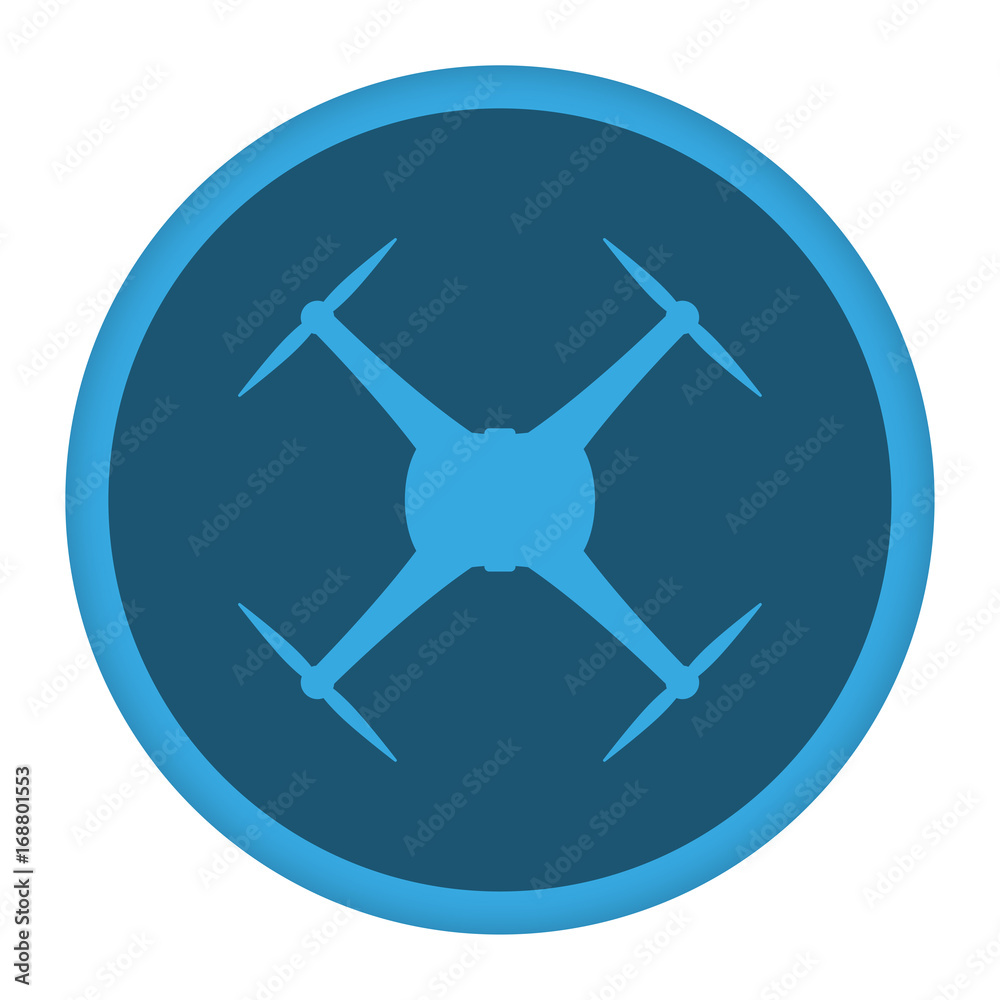 App Icon blau Drohne