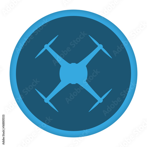 App Icon blau Drohne