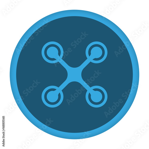 App Icon blau Drohne Draufsicht