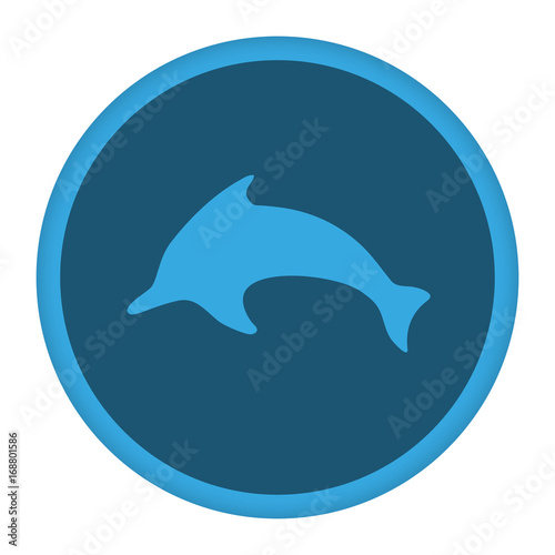 App Icon blau Delfin