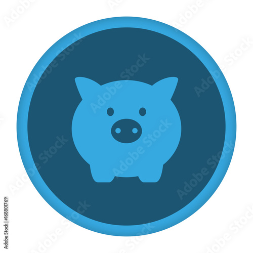 App Icon blau Sparschwein