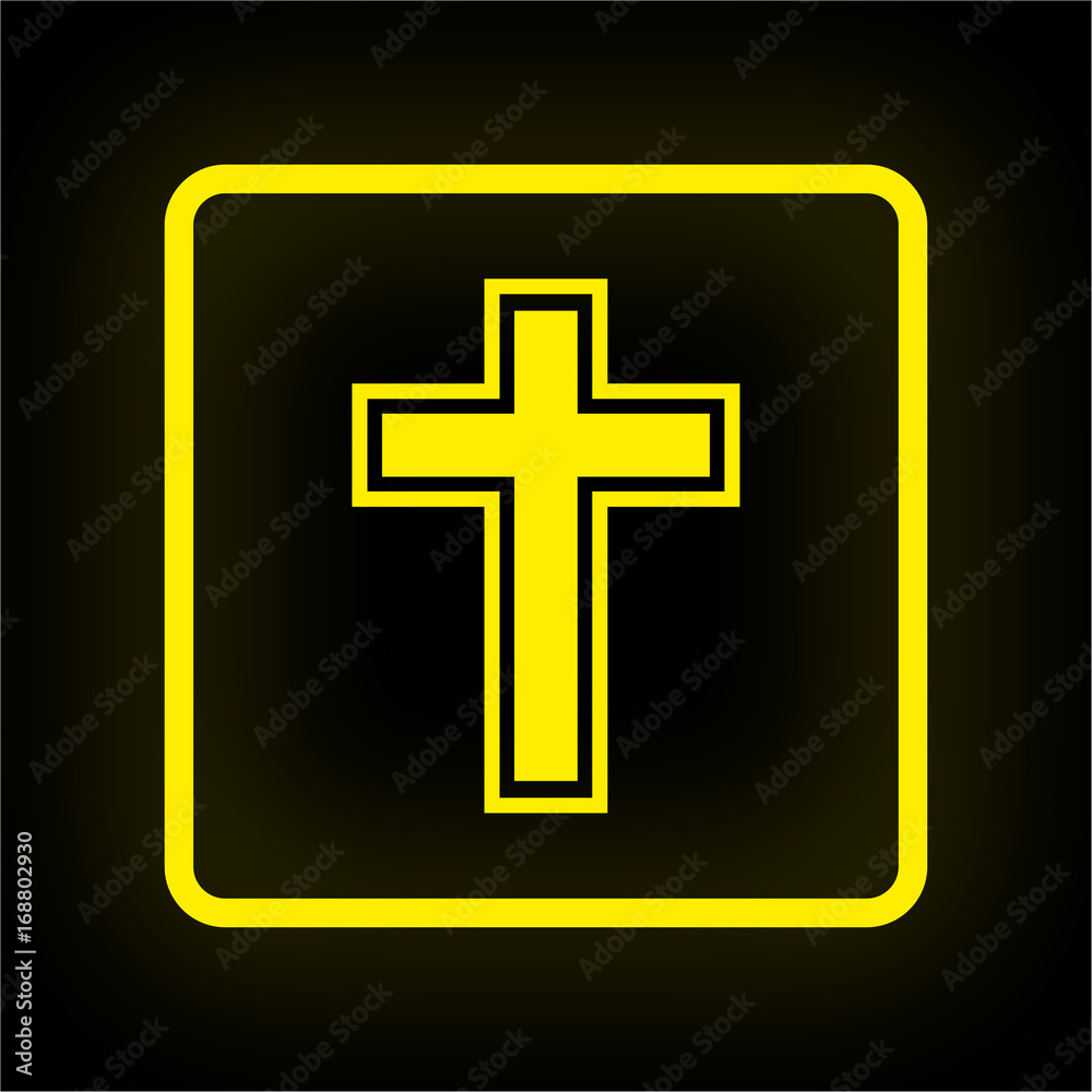 Neon Button App - Kreuz christlich Neon Button App - Kreuz christlich