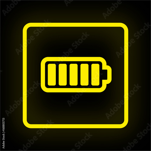 Neon Button App - Batterie voll