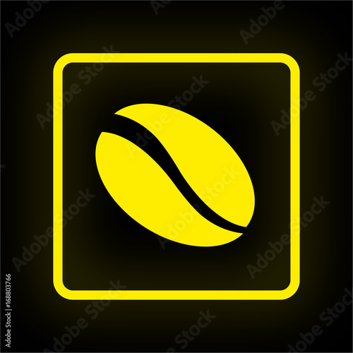 Neon Button App - Kaffeebohne