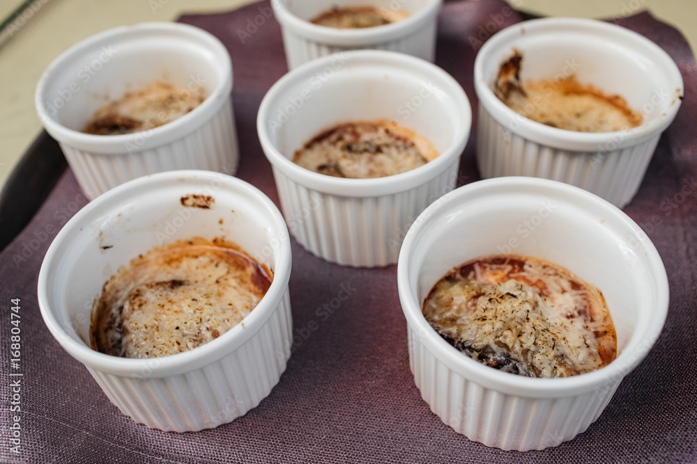 baking bowls with filling baking bowls with filling