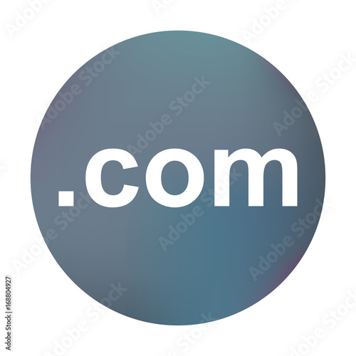 Farbiger Button - .com-Domain simpel