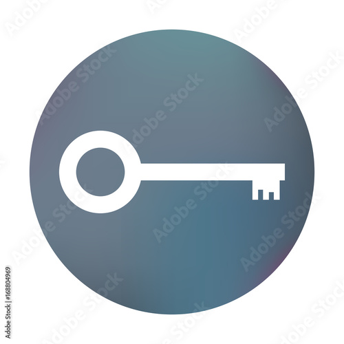 Farbiger Button - Schlüssel rund