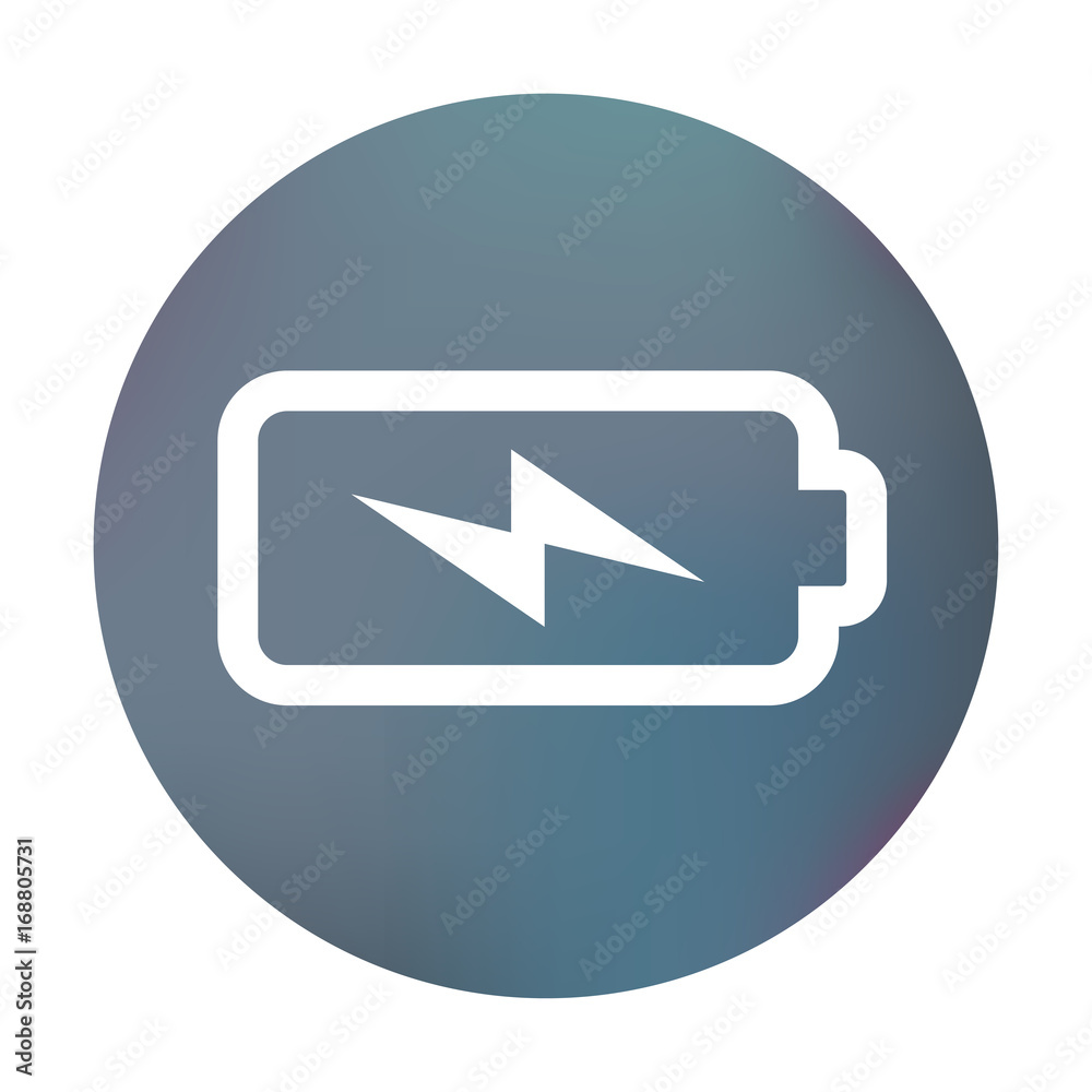 Farbiger Button - ladende Batterie Farbiger Button - ladende Batterie