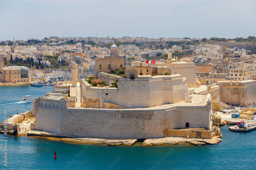 Valletta. Mediterranean harbor.