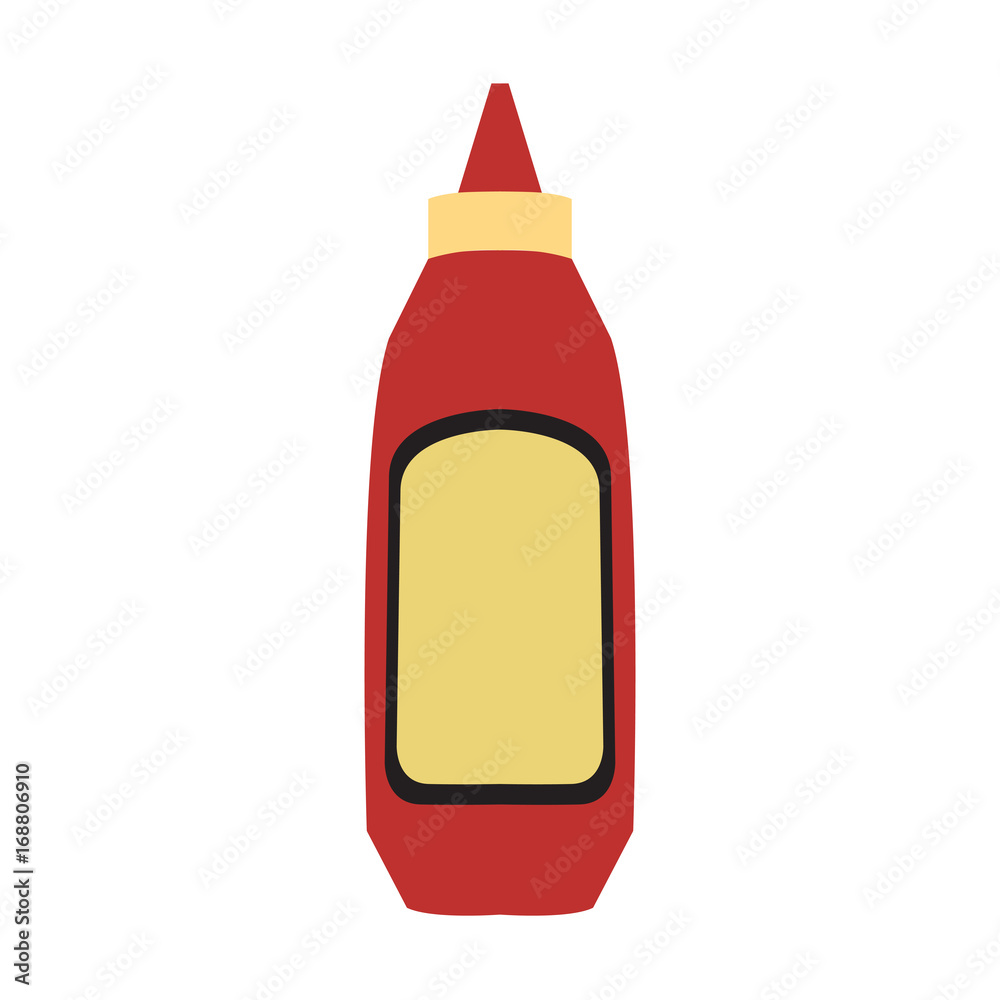 Isolated barbecue sauce bottle icon, Vector illustration Isolated barbecue sauce bottle icon, Vector illustration