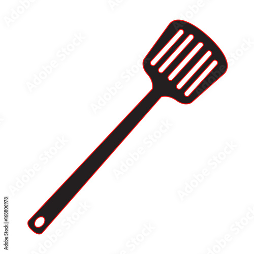 Isolated barbecue spatula on a white background, Vector illustration