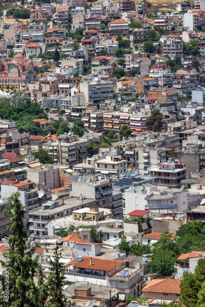 Panoramic view of Lamia City, Central Greece 