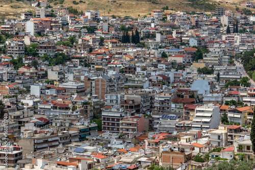 Panoramic view of Lamia City, Central Greece 