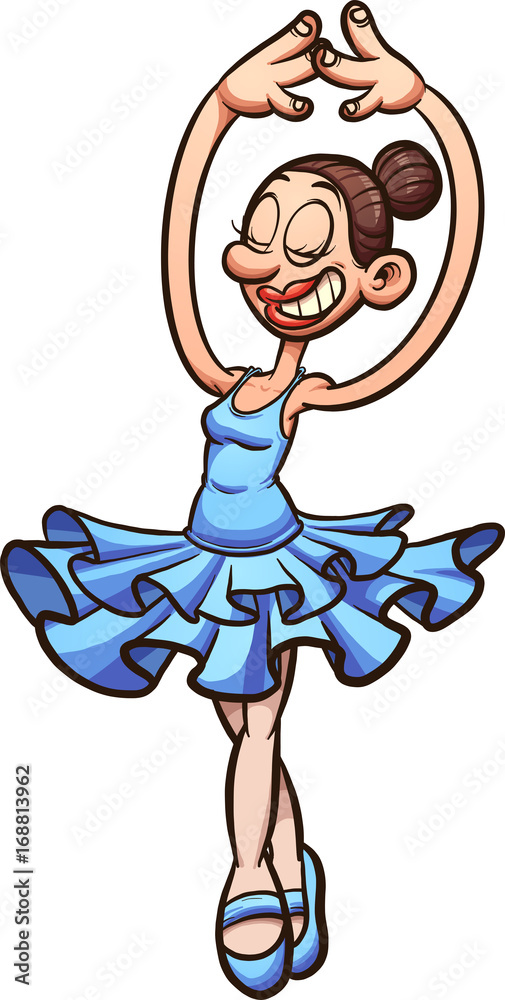 Vettoriale Stock Cartoon ballerina. Vector clip art illustration with  simple gradients. All in a single layer. | Adobe Stock