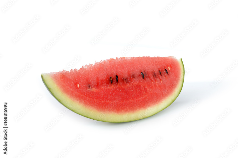 Red watermelon sliced, on white background Red watermelon sliced, on white background