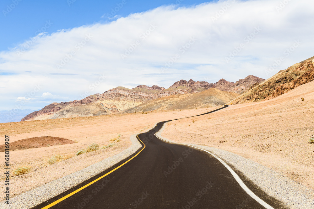 stunning desert road of death valley national park, usa